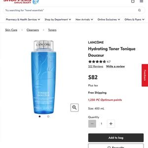 Lancome Hydrating Toner Tonique Douceur Blue Bottle